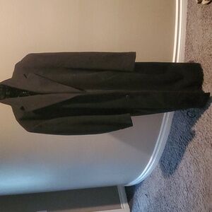 Men's Cashmere Blend Black Overcoat